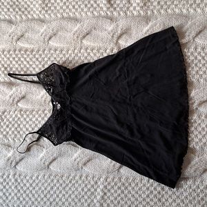 Victoria's Secret Black Lace and Mesh Babydoll Chemise